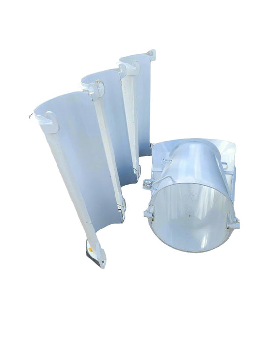 Image 2: "McNeilus Main Chute with Fold-Over and Extension Chutes for concrete mixers."
