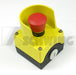 "Schwing Pushbutton Housing Emergency-stop, 2NC, industrial safety component, Part #: 98444977."
