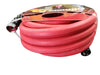 Gilmour Pro Hot Water Hose, 25ft, red, with 5/8-inch diameter and durable brass fittings, ideal for heavy-duty industrial use.