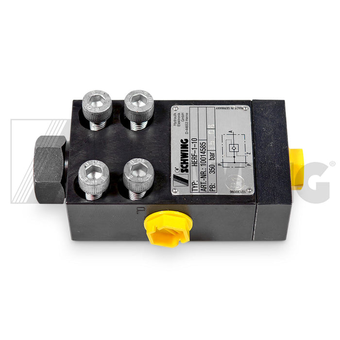 Valve - Hyd, Fixed Bar Herf-1-10 Flange | Weight: 4 lbs | Dimensions: 42 X 67 X 118MM | Brand: SCHWING