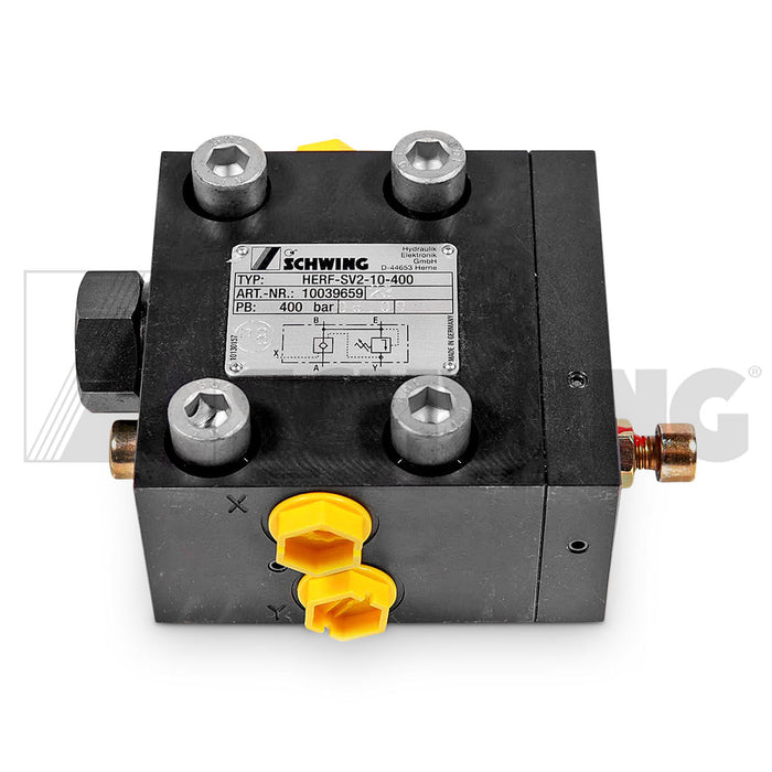 Valve - Hyd, 400 Bar 10:1 Herf-Sv2 Flng | Weight: 8 lbs | Dimensions: 64 X 100 X 145MM | Brand: SCHWING