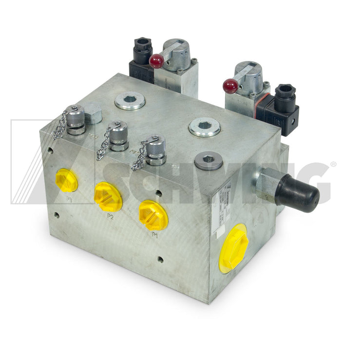 Valve - Hyd, E-Stop Manifold 12 Volt | Weight: 69 lbs | Dimensions: 290 X 195 X 185 MM | Brand: SCHWING